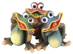 Three frogs